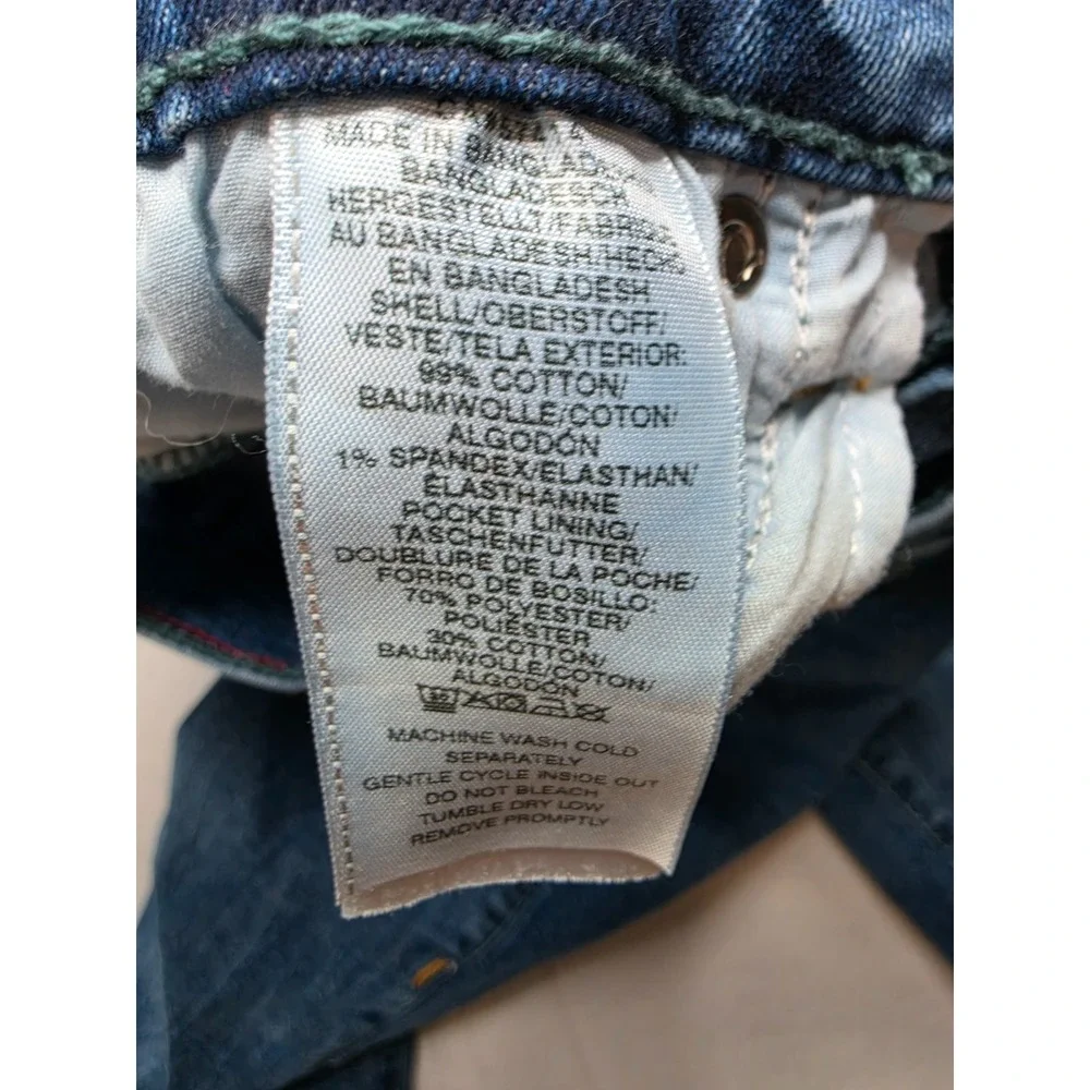 True Religion Ricky Jeans Men's 34 Blue Denim Stretch Relaxed Fit Straight Leg